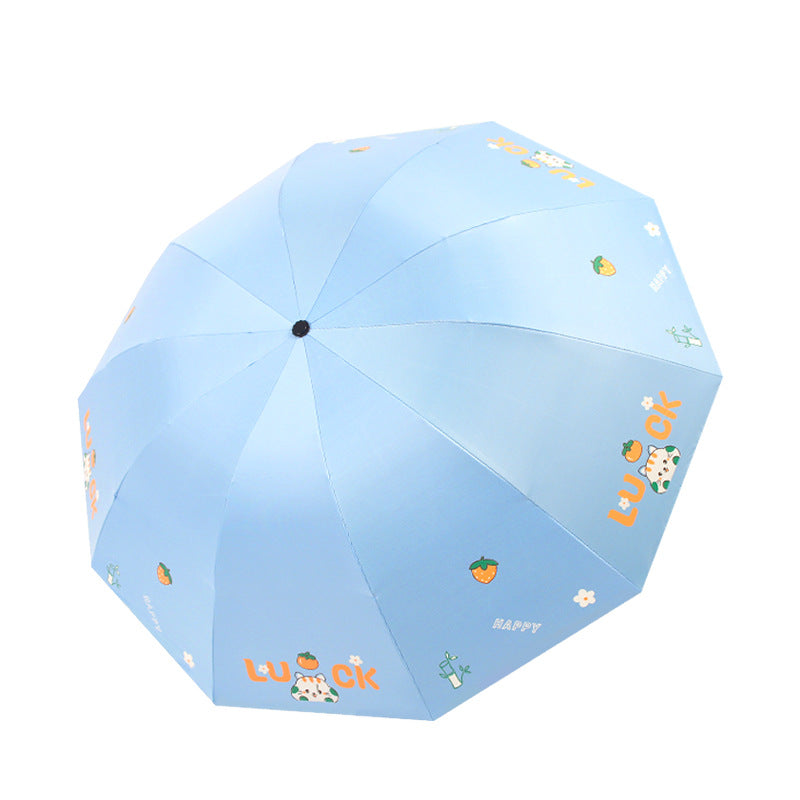 Damen Faltbarer Regenschirm mit buntem Motiv Karnz