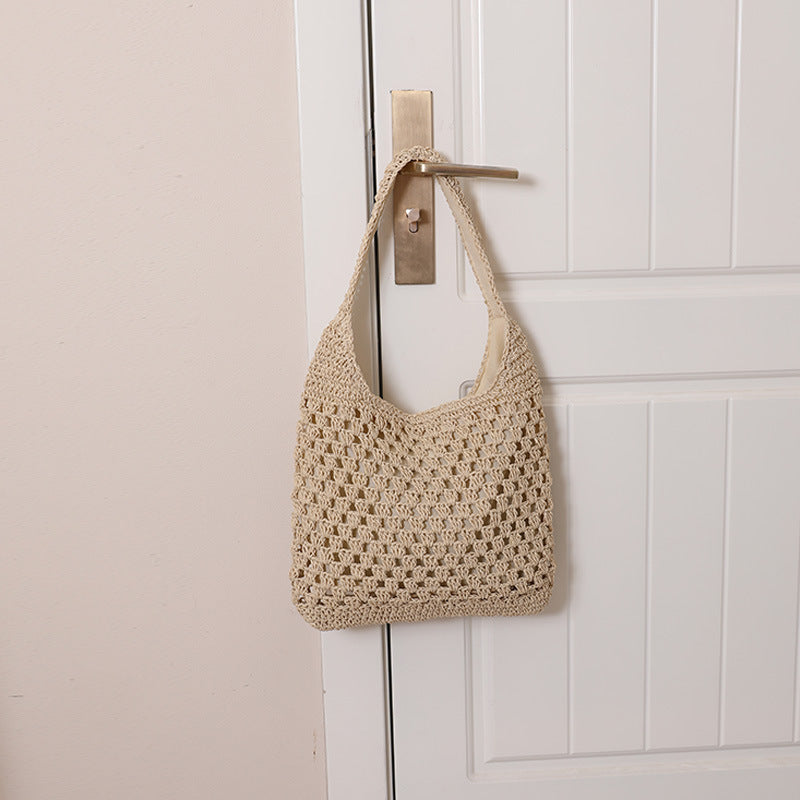 Damen Handtasche im Boho-Stil mit luftiger Häkelstruktur Karnz