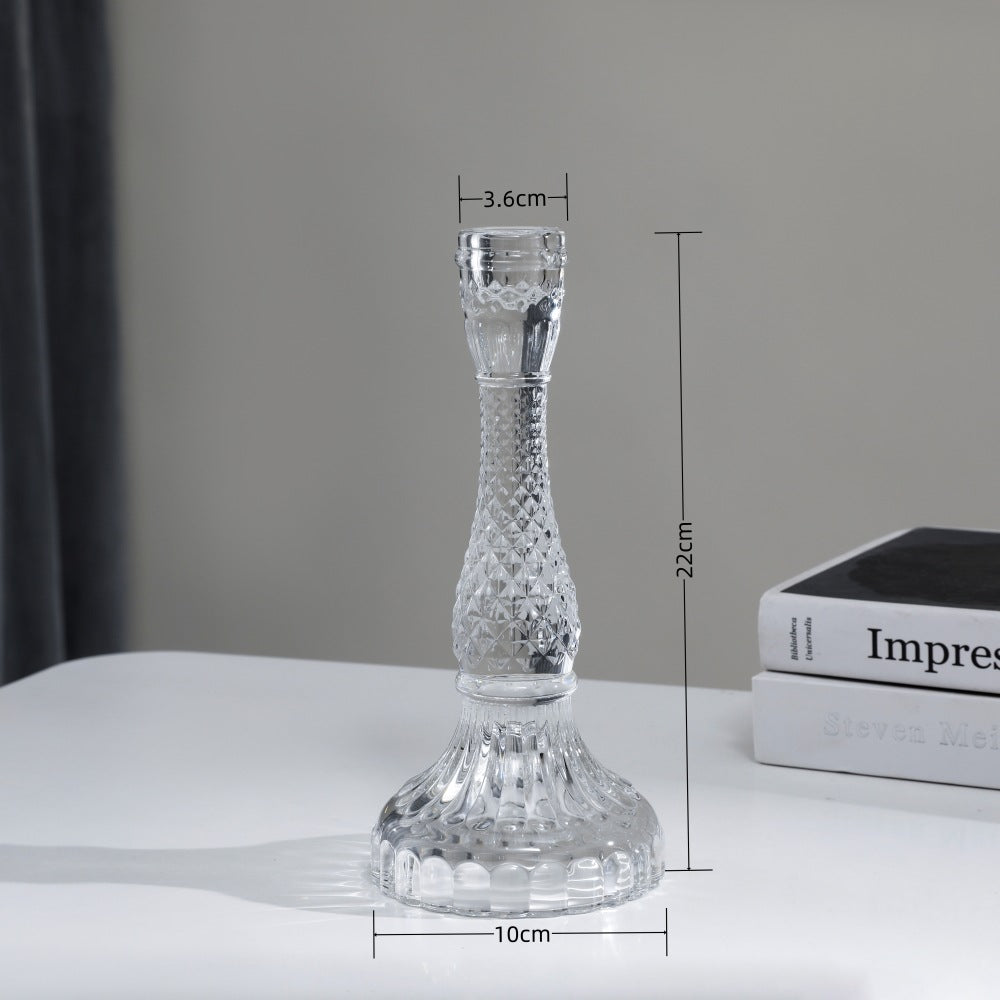 Hochgepresster Glas-Dekor-Kerzenständer Karnz