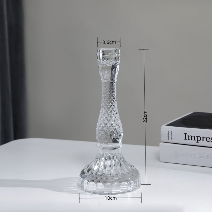 Hochgepresster Glas-Dekor-Kerzenständer Karnz