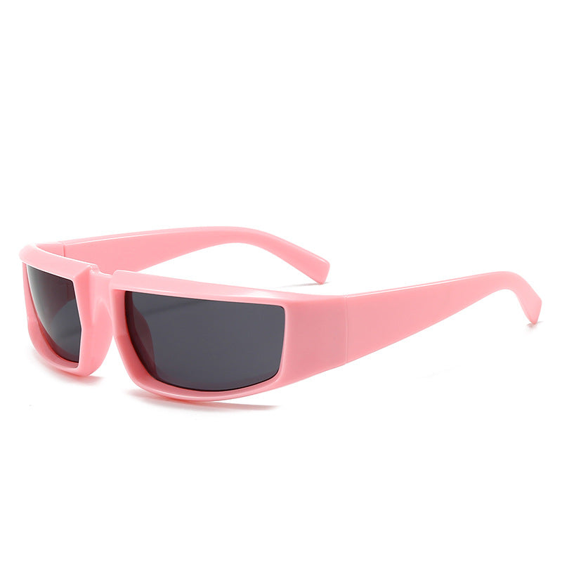 Damen stylische Sonnenbrille im futuristischen Design Karnz