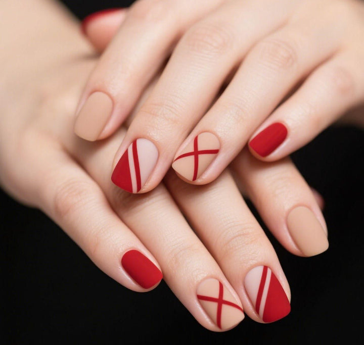 Künstlerische herbstliche Nagelkunst Karnz