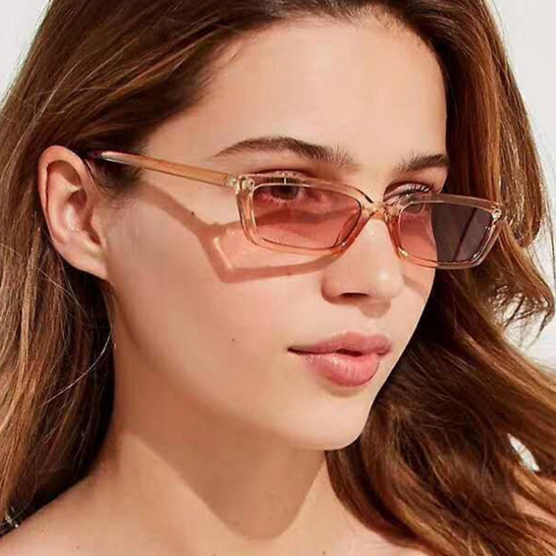 Damen Minimalistische Rechteck-Sonnenbrille Karnz