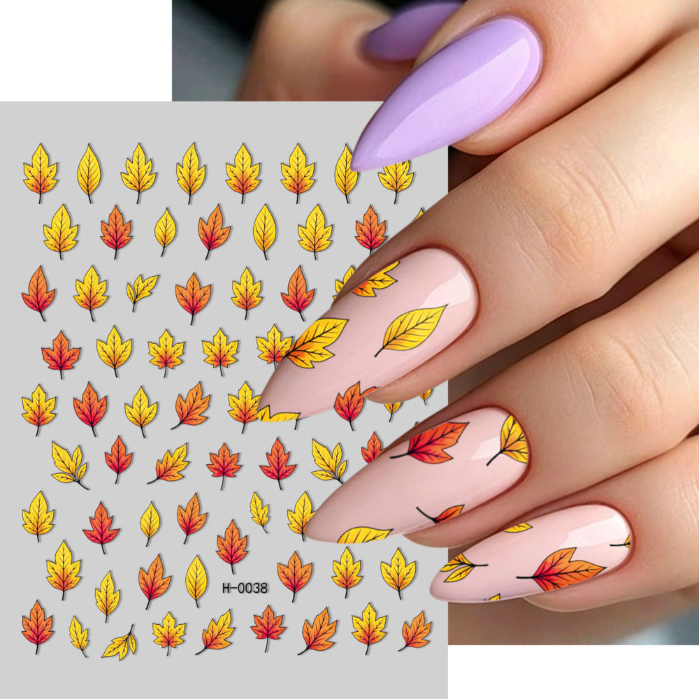 Herbstblatt Nagelkunst Transfer Decals