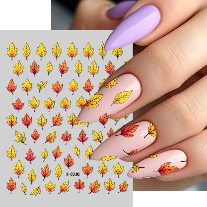 Herbstblatt Nagelkunst Transfer Decals