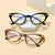 Damen Cat-Eye Sonnenbrille mit glanzvollem Metallrahmen Karnz