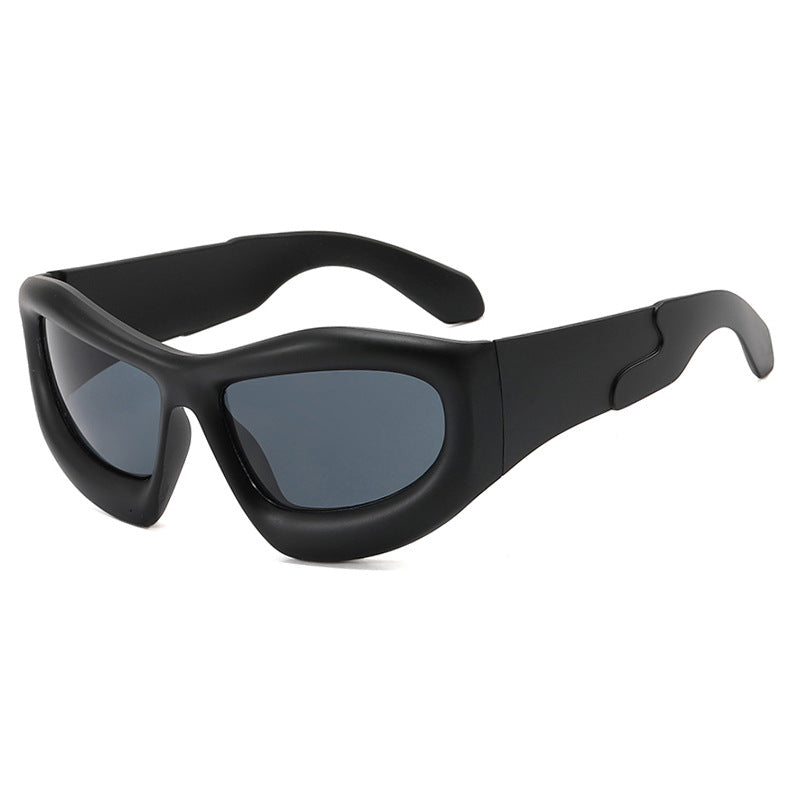 Damen sportliche Sonnenbrille mit schützendem UV-Filter und dickem Rahmen Karnz