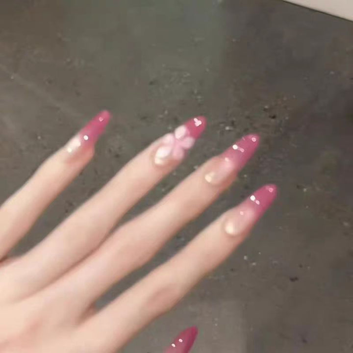 Premium Künstlerische Ombre Nagelverlängerungen Karnz