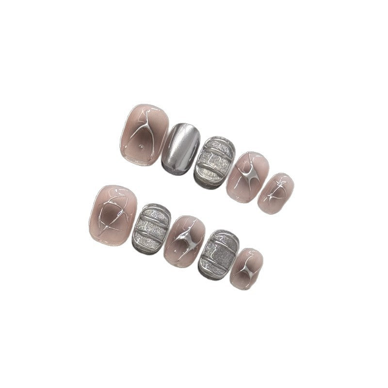 Elegantes abstraktes Press-On-Nagelkunst-Set Karnz