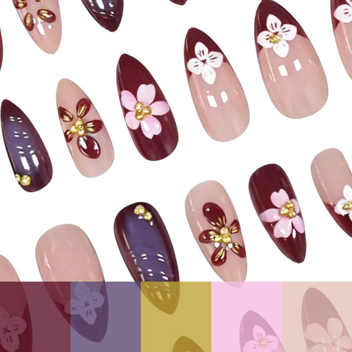 Dekorative florale Acryl-Nagelverstärkungen Karnz 1789915431
