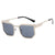 Damenmoderne Sonnenbrille im trendigen rechteckigen Design mit schmalem Metallrahmen Karnz