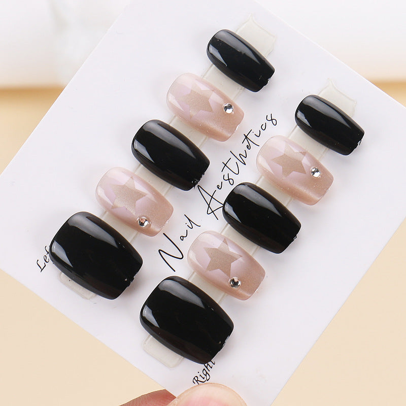 Glamouröses Stern-Design Press-On Nagelset Karnz