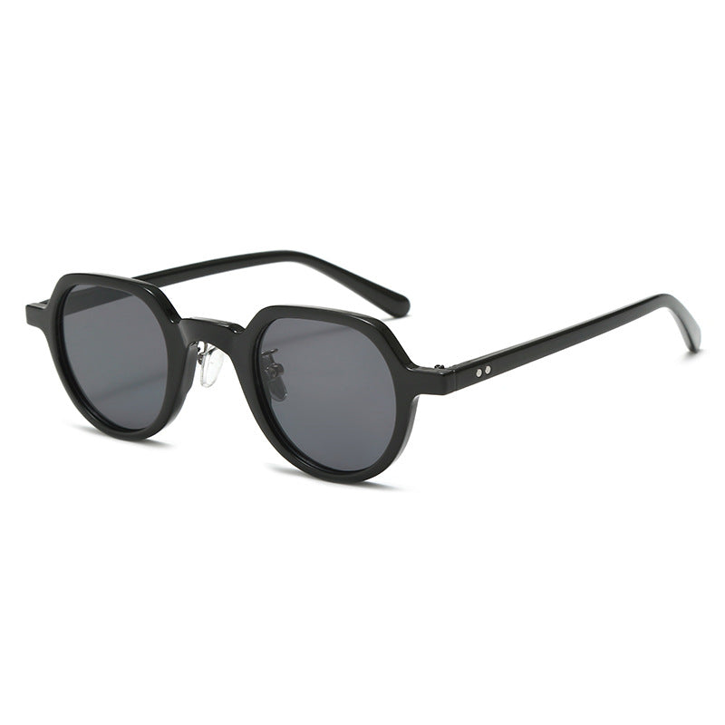 Damen runde Sonnenbrille mit modernem Kunststoffrahmen und UV-Schutz Karnz