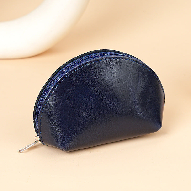 Premium Leder Reißverschluss-Münzbeutel