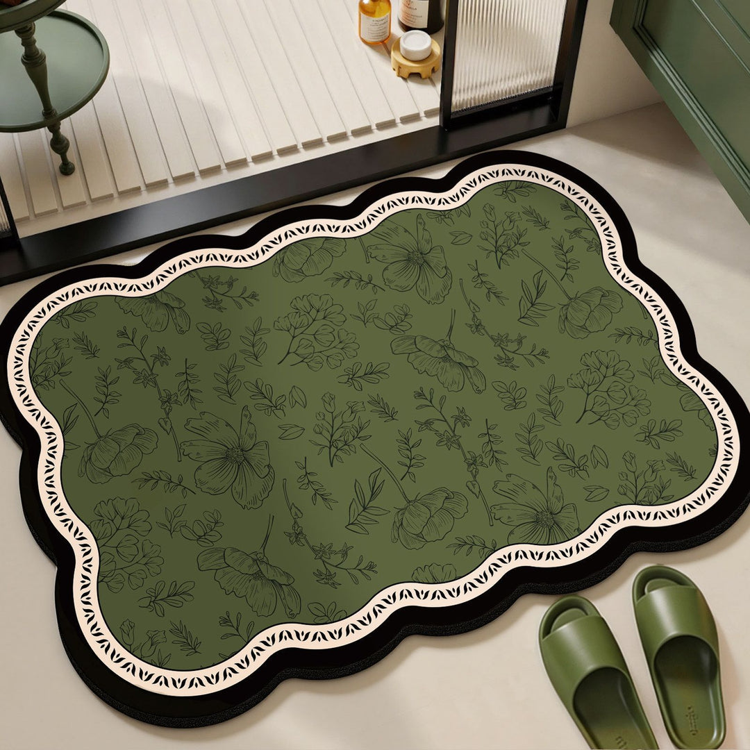 Elegante Vintage Blumenmuster Bereichsmatte