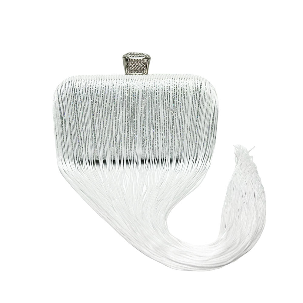 Fransen Detail Abend-Clutch