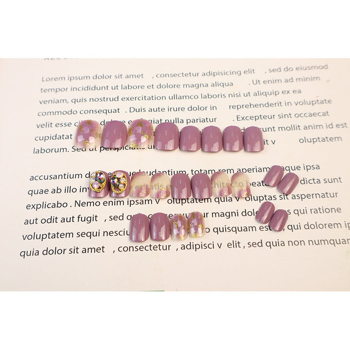 Rhinestone-besetztes Press-On Nagelkunstset Karnz