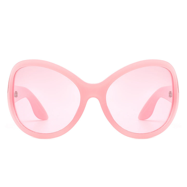 Damen Sonnenbrille im stilvollen Schmetterlingsdesign mit UV-Schutz und breitem Rahmen Karnz
