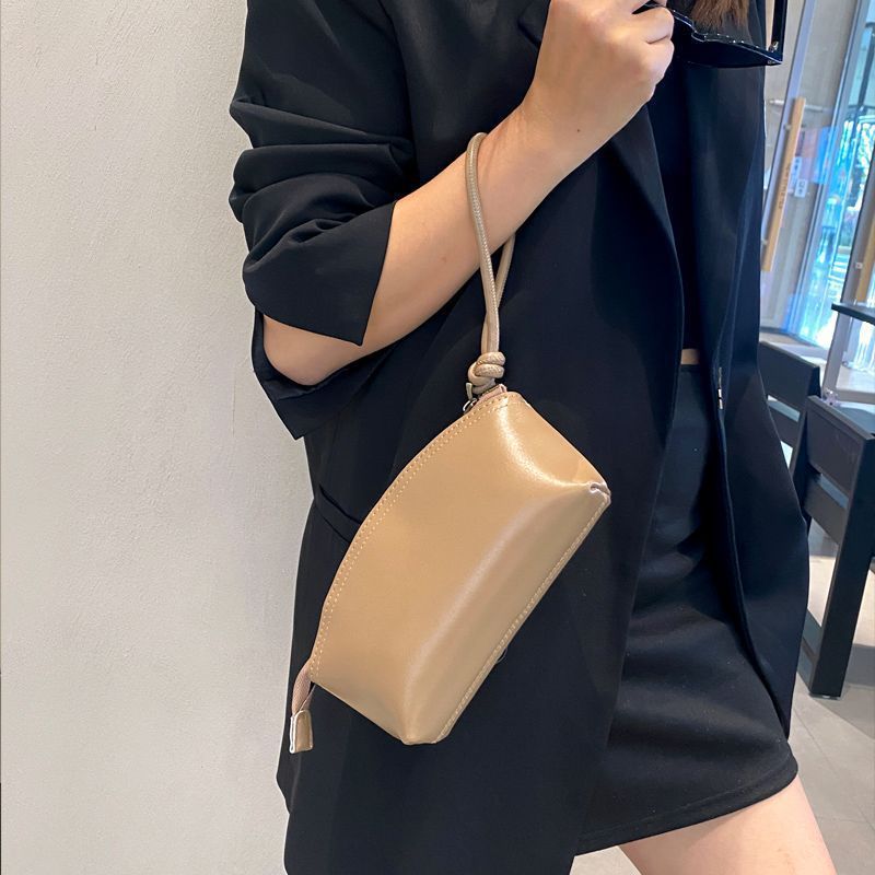 Elegante Kunstleder Kosmetik Tasche mit Reißverschluss Karnz