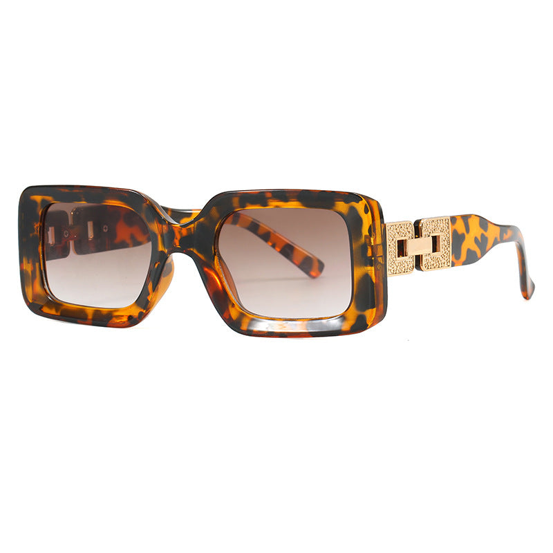 Damen Polygone Sonnenbrille mit glamourösem Verzierungsrahmen Karnz