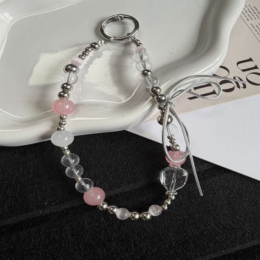Elegante Perlen Charm Schlüsselanhänger Karnz 1790134705
