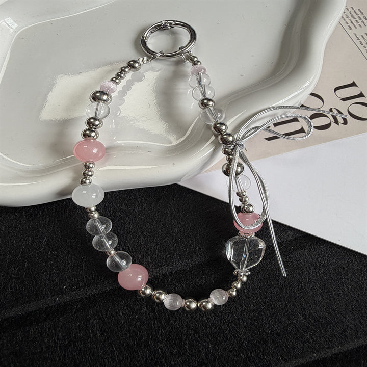 Elegante Perlen Charm Schlüsselanhänger Karnz 1790134705