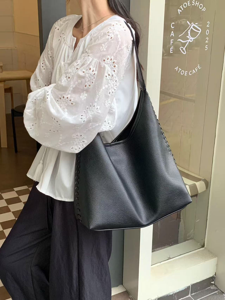 Moderne Vegane Leder Schlappe Tote Tasche