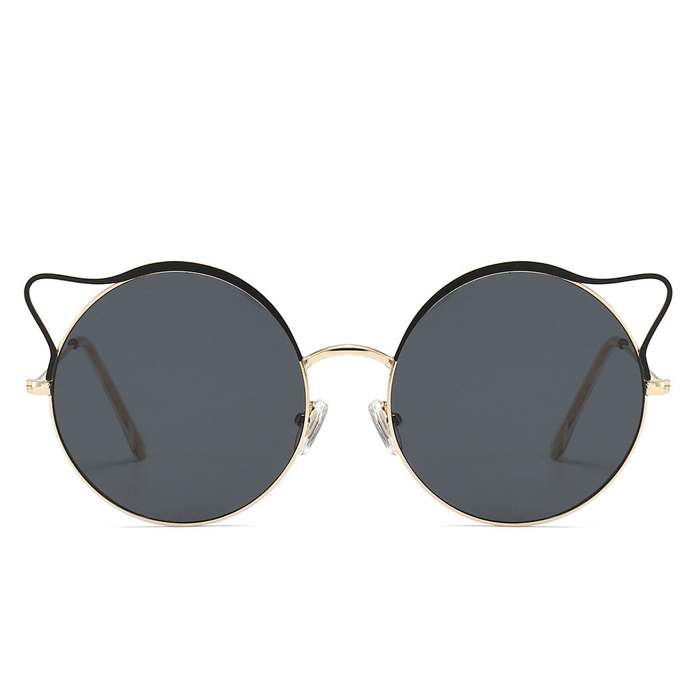 Modische Cat-Eye Sonnenbrille mit Verspiegelten Gläsern Karnz