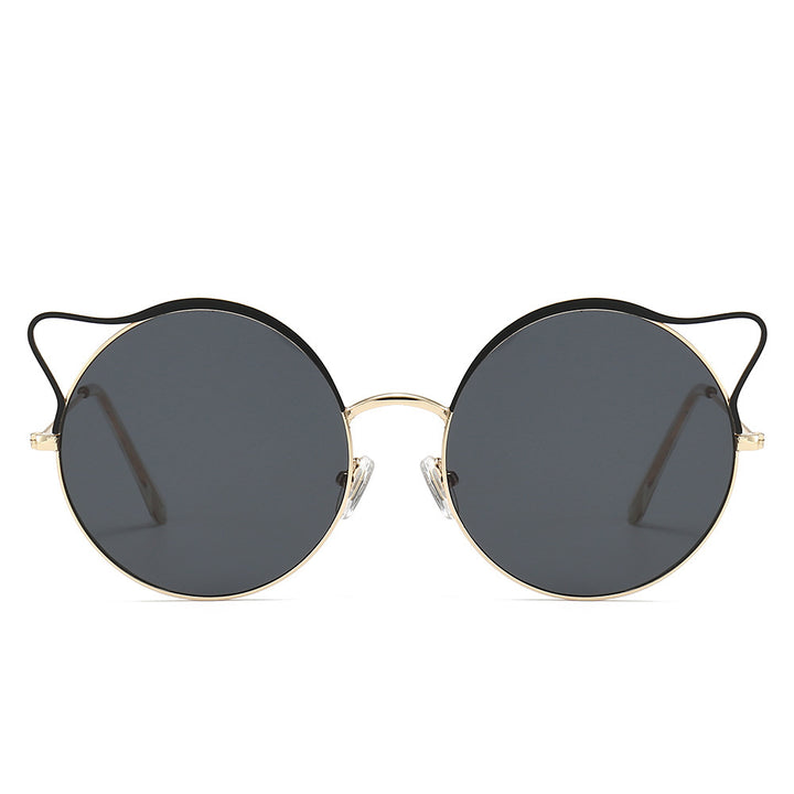 Modische Cat-Eye Sonnenbrille mit Verspiegelten Gläsern Karnz