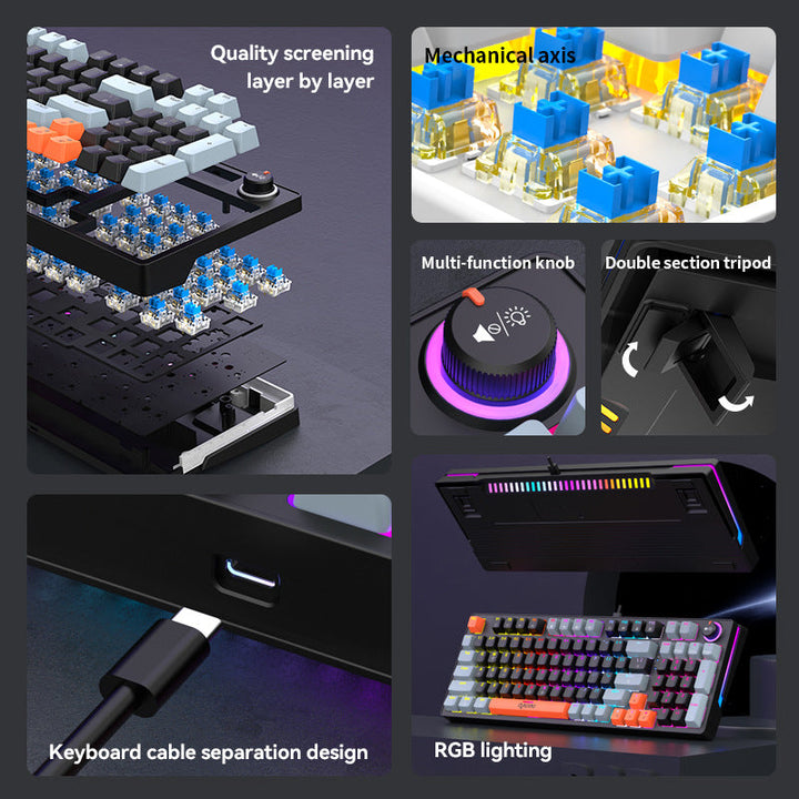 Hintergrundbeleuchtete mechanische Gaming-Tastatur Karnz