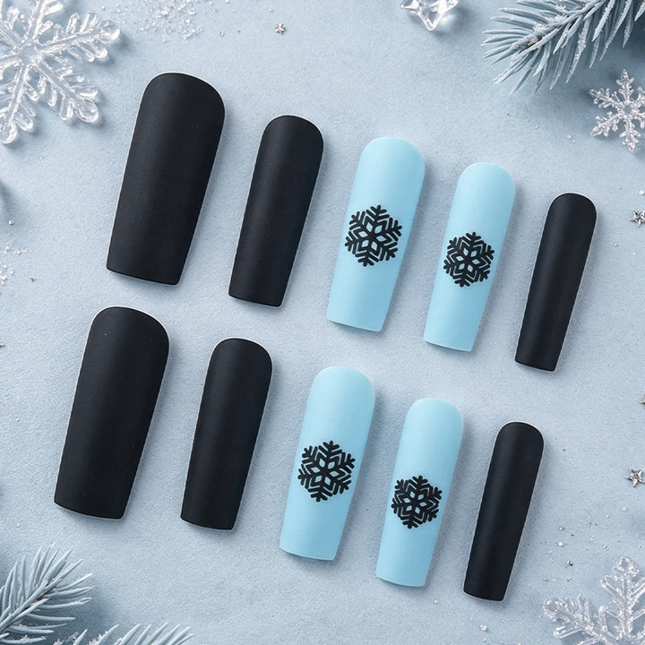Winter-Themen Langzeit-Nagelkunst Karnz