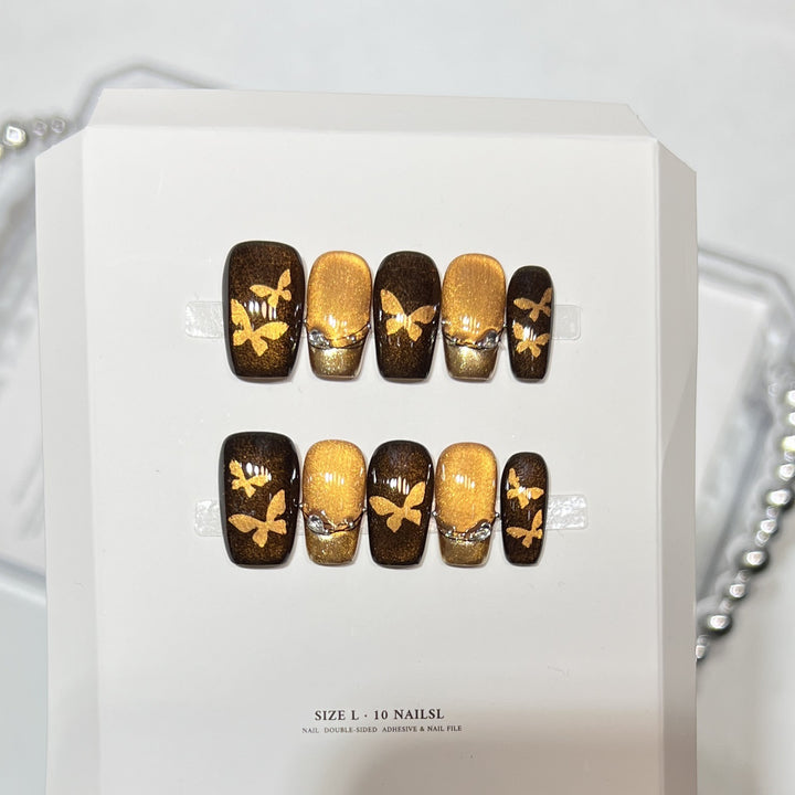 Schmetterlings-inspiriertes Nagelkunst-Set
