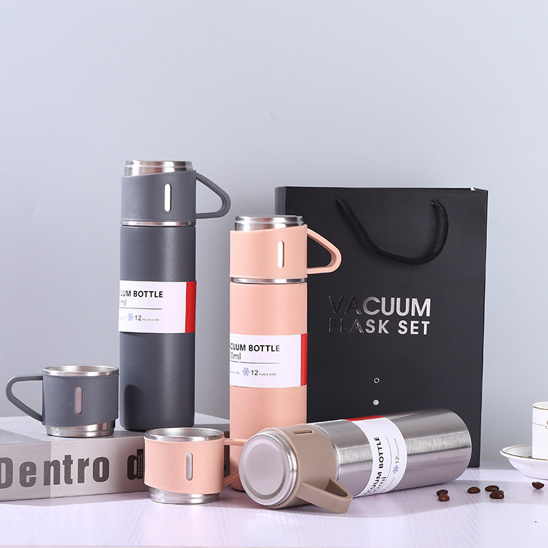 Damen Thermoset mit Kaffeetassen und Isolierflasche Karnz