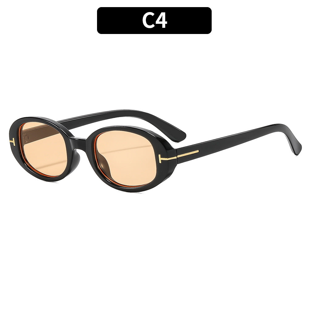Vintage Oval Cat-Eye Sonnenbrille