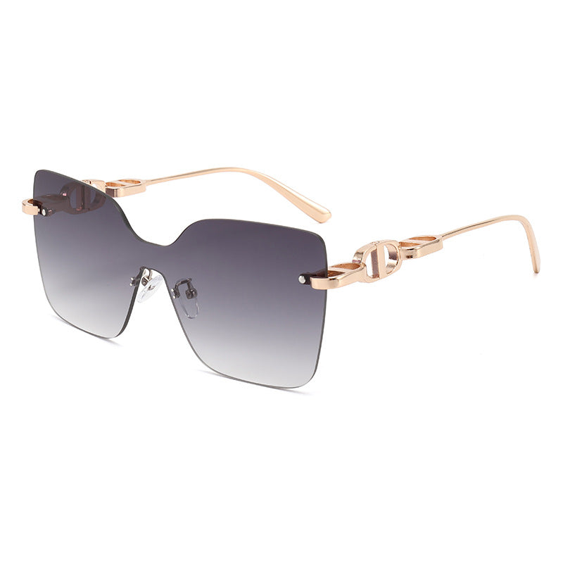 Damen elegante oversized Sonnenbrille mit modischem Rahmen und UV-Schutz Karnz