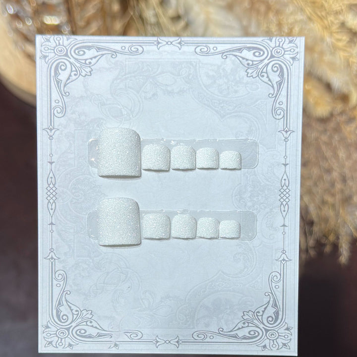 Blumenmuster Dekorative Press-On Nagelset Karnz