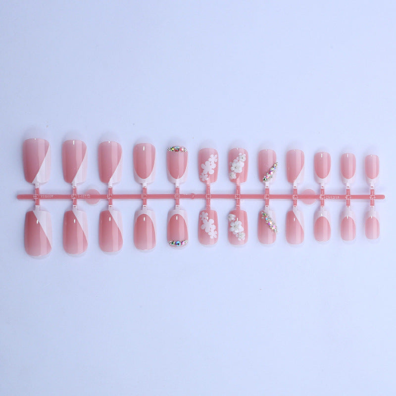 Dekorativer French Tip Press-On Nail Set
