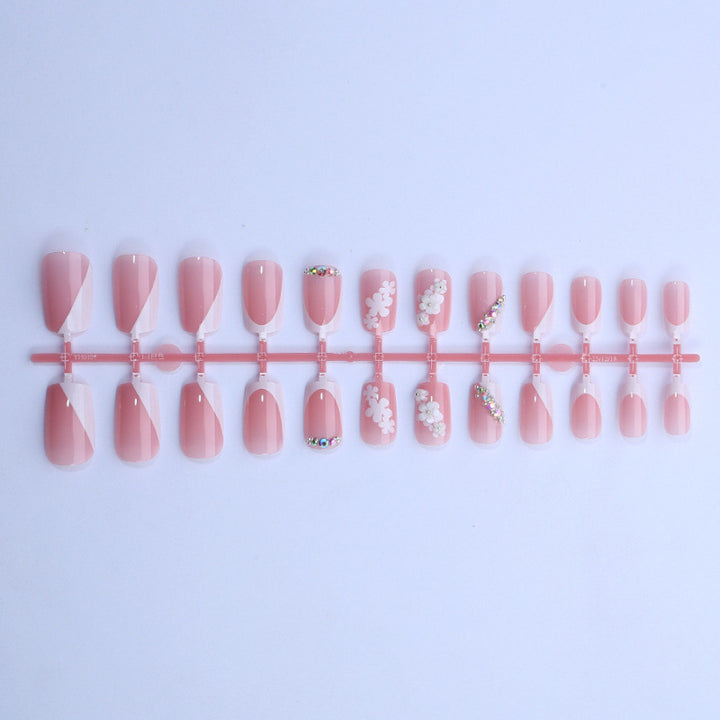 Dekorativer French Tip Press-On Nail Set