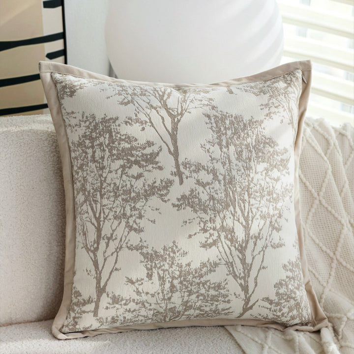 Dekoratives Kissen mit botanischem Baumdesign