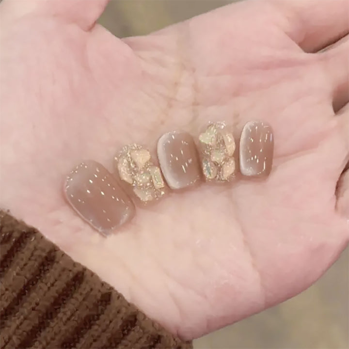 Glitzy Press-On Nagelset