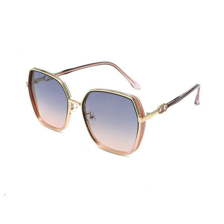 Übergroße retro-inspirierte geometrische Sonnenbrille