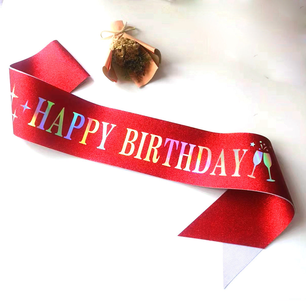 Damen Funkenkrone mit „Happy Birthday“ Schriftzug Karnz