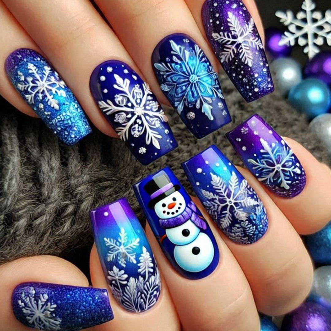 Winter-Themen 3D Nagelkunst Erweiterungen Karnz