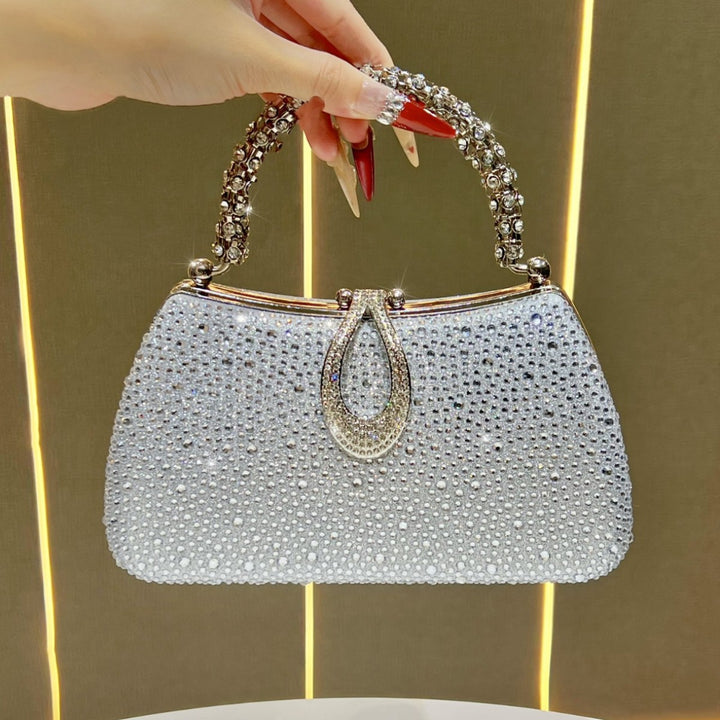 Glitzerstein-verzierte Clutch für den Abend