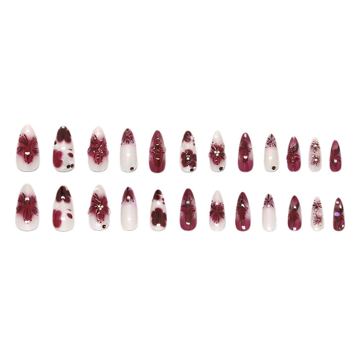 Floral 3D Press-On Nagelset Karnz