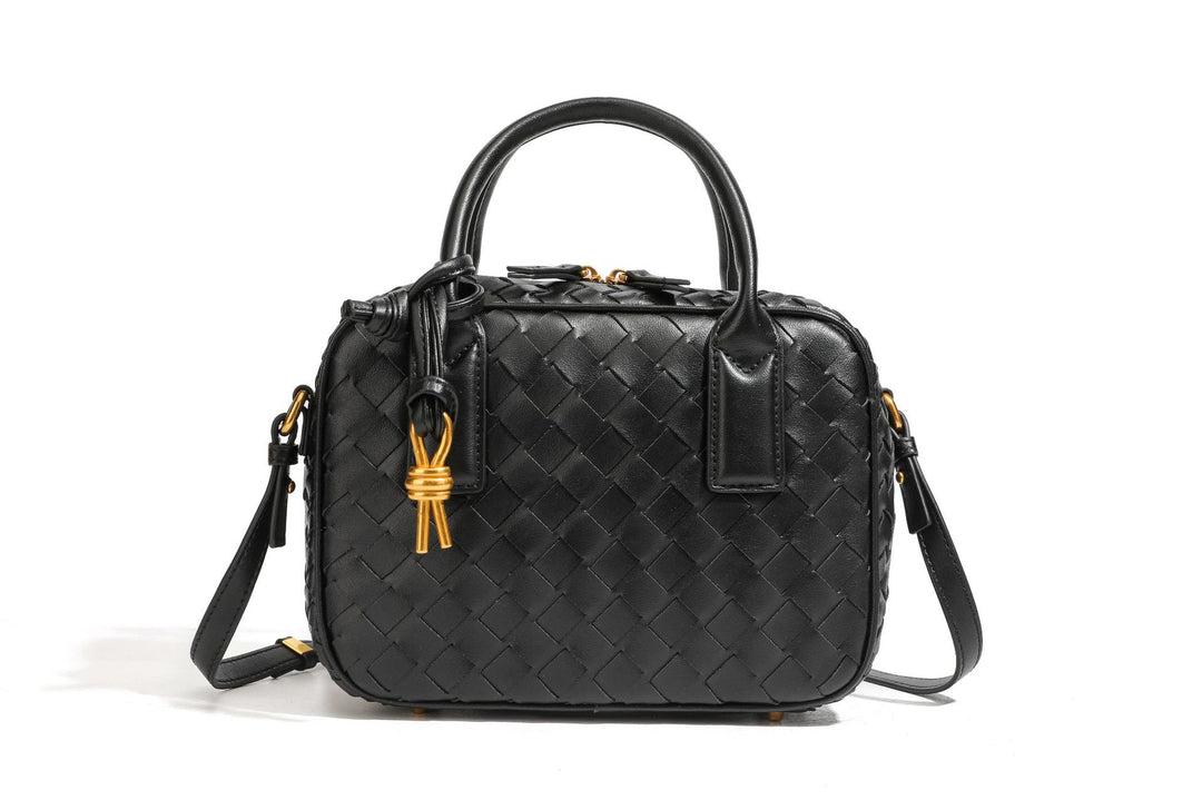 Texturierte Leder Boutique-Handtasche Karnz