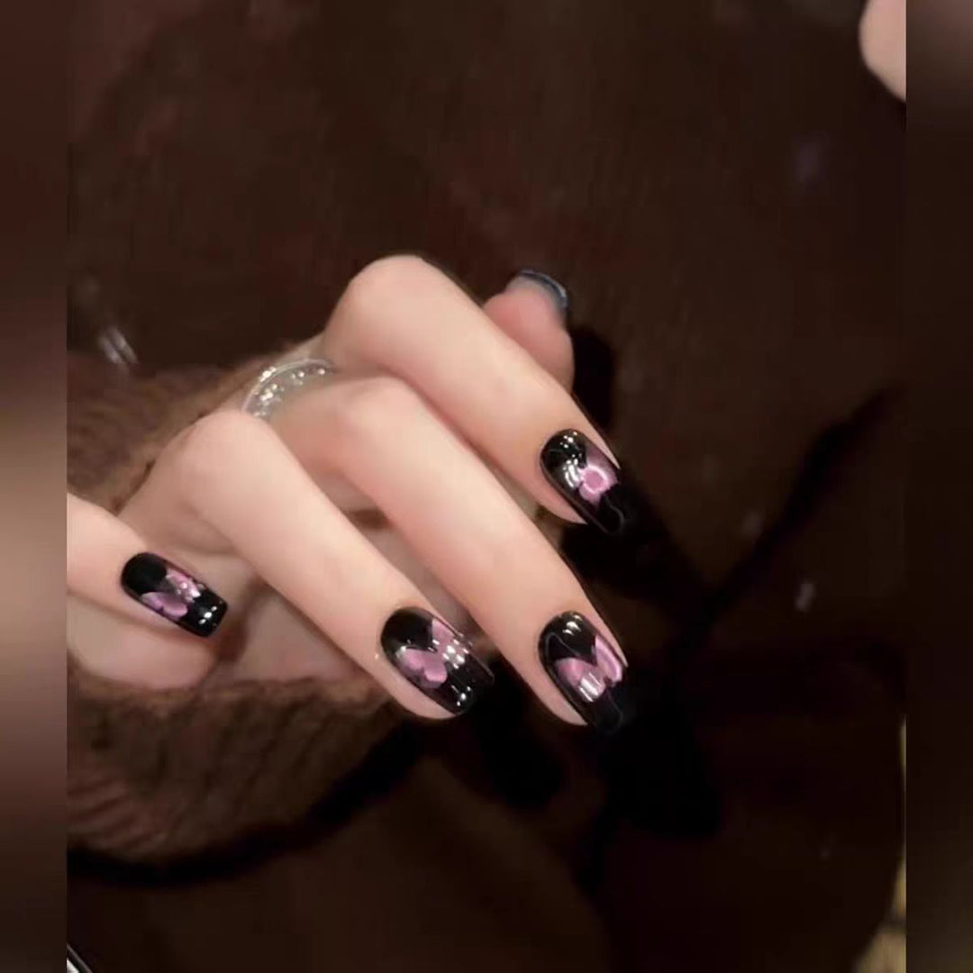Schmetterlings-inspirierten Press-On Nagelkunst