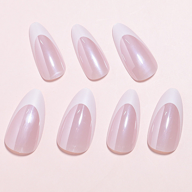 DIY Natürlicher Glänzender Press-On Nagelset Karnz