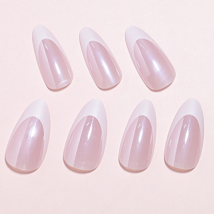DIY Natürlicher Glänzender Press-On Nagelset Karnz