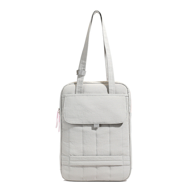 Strukturiertes gestepptes Laptop Tote Bag Karnz